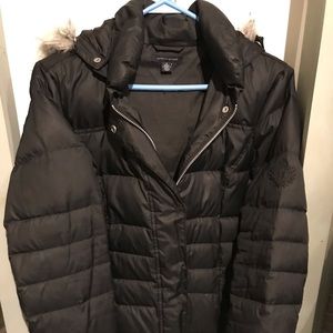 Tommy Hilfiger Bubble Coat with fur trimmed hood